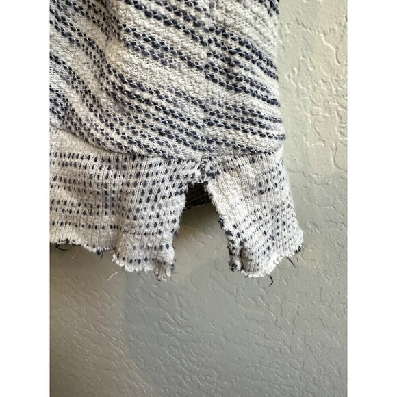 Free People Beach Short Sleeve Textured Oversized Top Woman's Size L Distressed - Picture 10 of 16